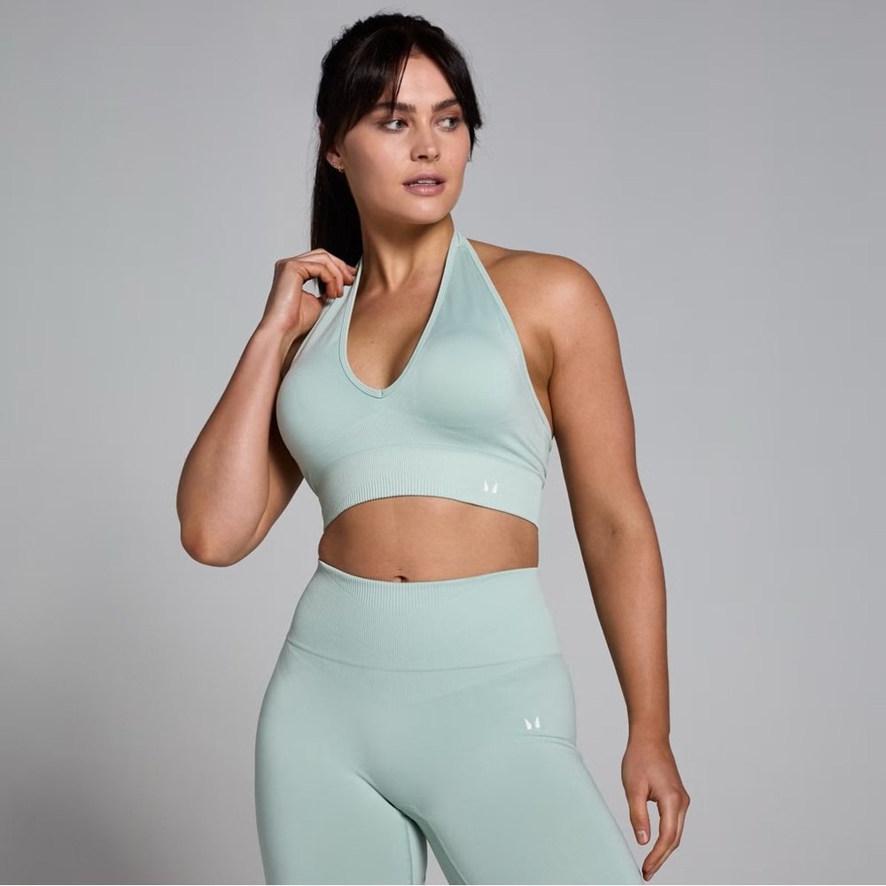 Green My Protein Women's Tempo Seamless Halter Neck Bra size S